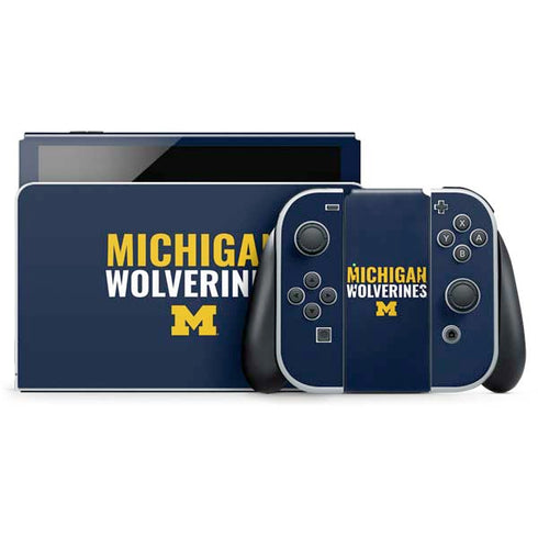 University of Michigan Wolverines M Nintendo Switch OLED (2021) Skin